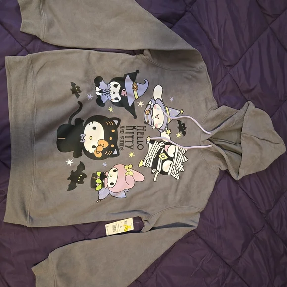 Halloween Sanrio Gray and Purple Hello Kitty Sweat Set - Picture 2 of 7